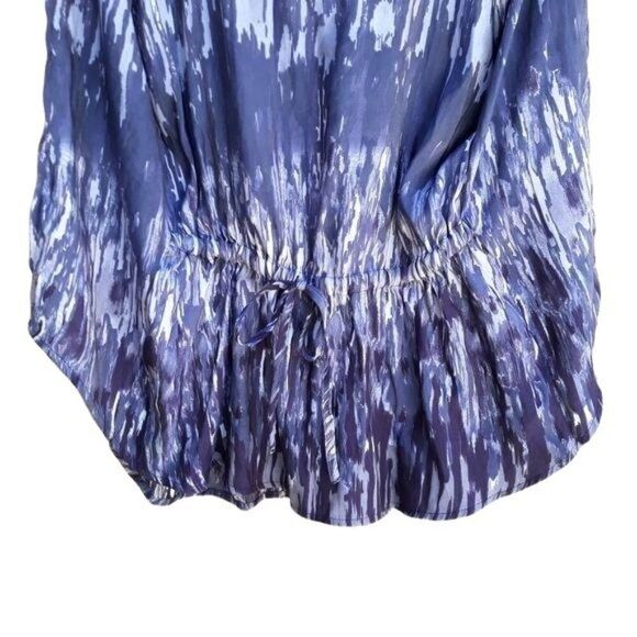 Express Top Womens XS Ombre Paint Splatter Striped Batwing Cape Cutout Shoulders - Picture 9 of 14